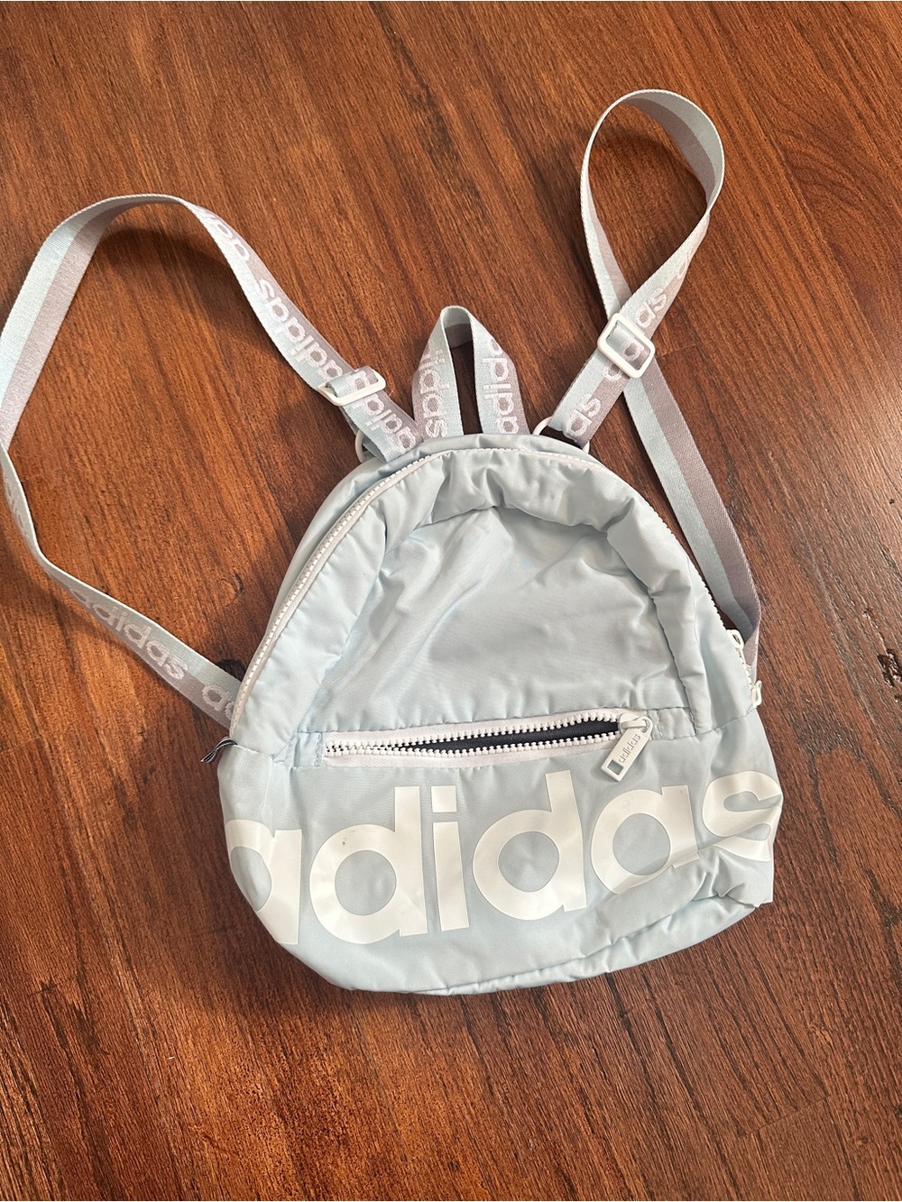 Adidas mini backpack light blue shade